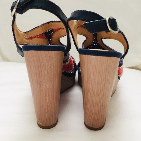 Lucky Brand Riverr Crochet Wedge Sandals 7.5 - Picture 6 of 8